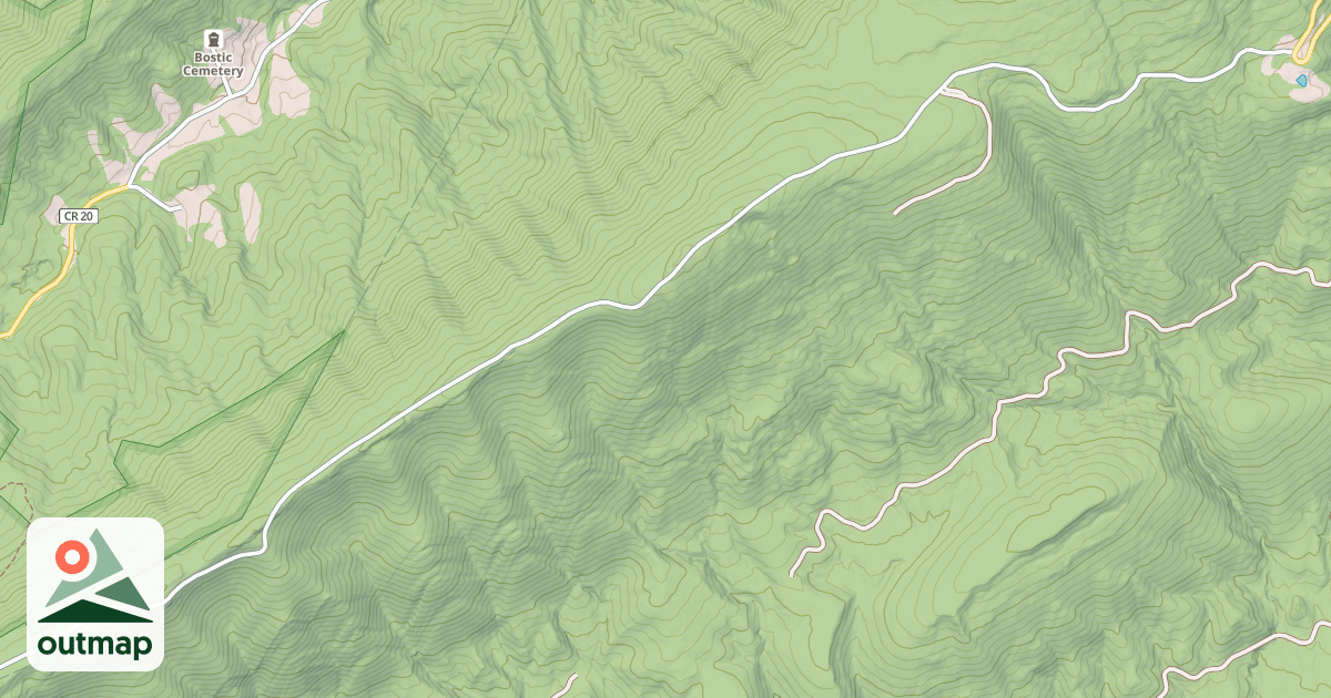 Map of POTTS MOUNTAIN WEST