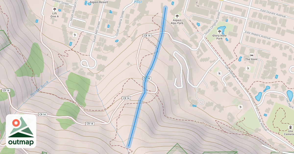 Map of Lower Little Nell