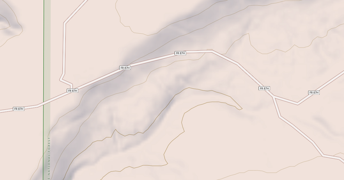 Map preview of USFS National Forest System Roads {DE7A9285-886F-4A3D-8B9B-DE1A6046F284}