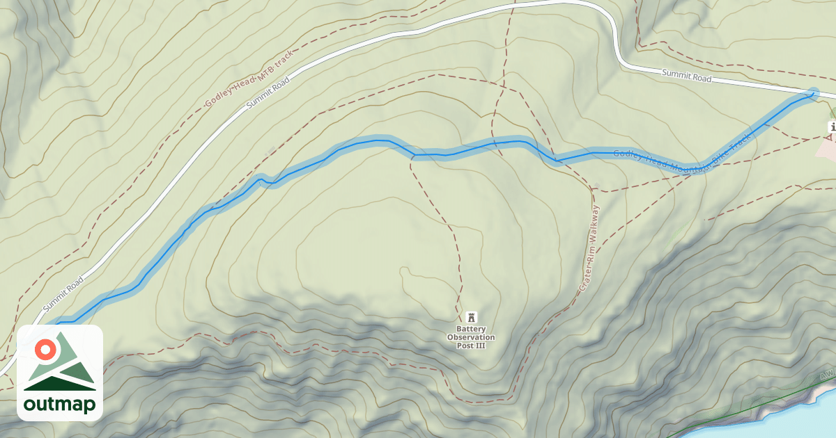 Map of Godley Head Mountain Bike Track