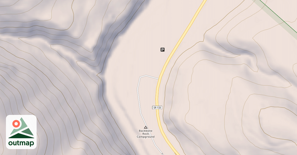 Map of BACKBONE CAMPING