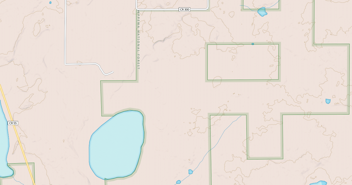 Map preview of HANSON LAKE ROAD