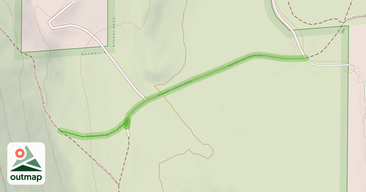 Map of Maxwell Access Road