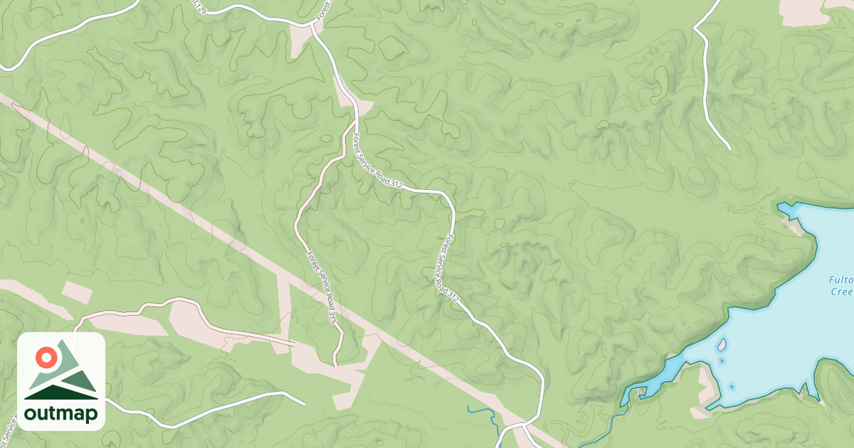 Map of BACK MAIL ROUTE ROAD