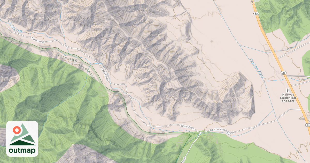 Map of TINTA CYN. OHV
