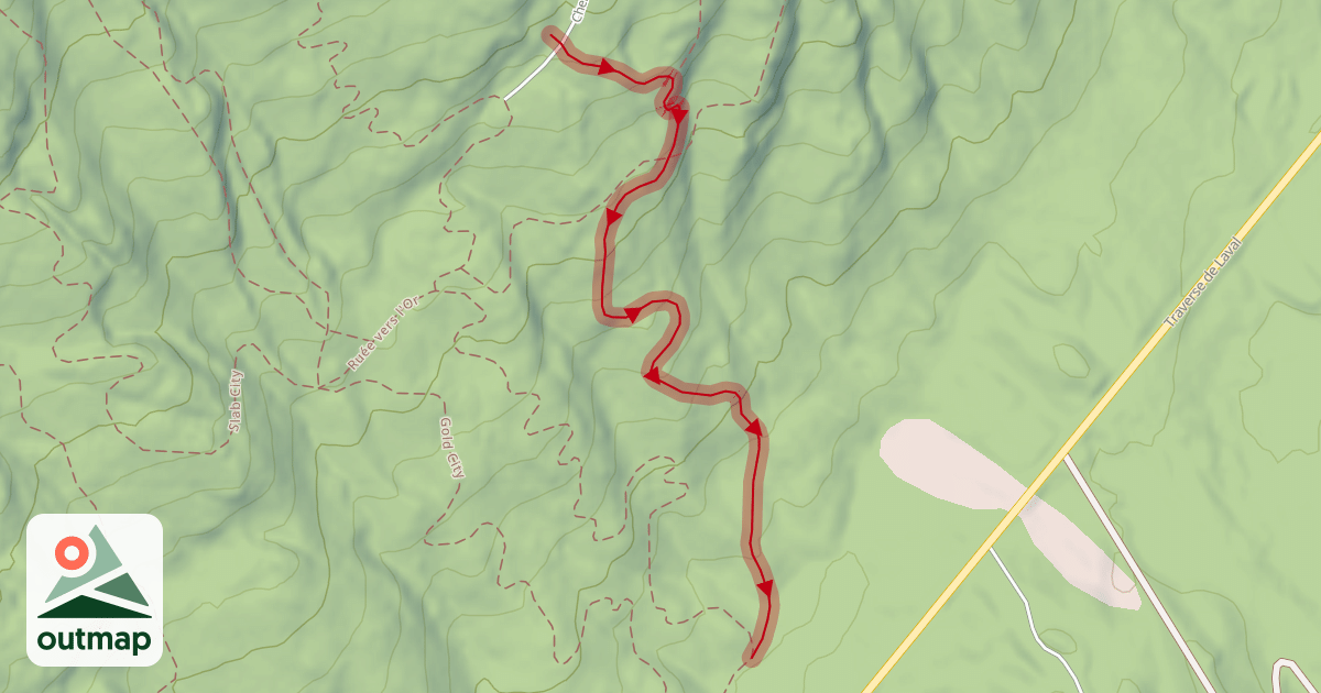 Map of Vélo-Ciraptor in Quebec