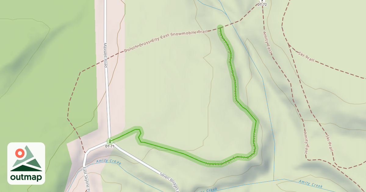 Map of Hawks Ridge Trail / Duluth Traverse