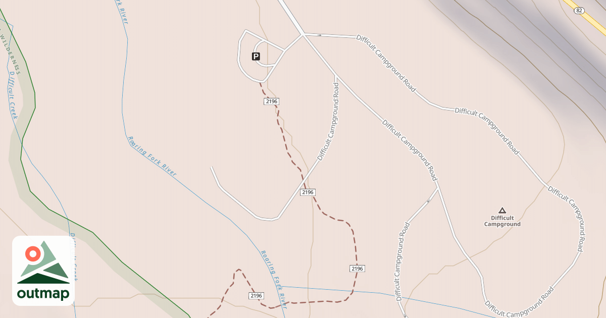 Map of DIFFICULT CAMPGROUND