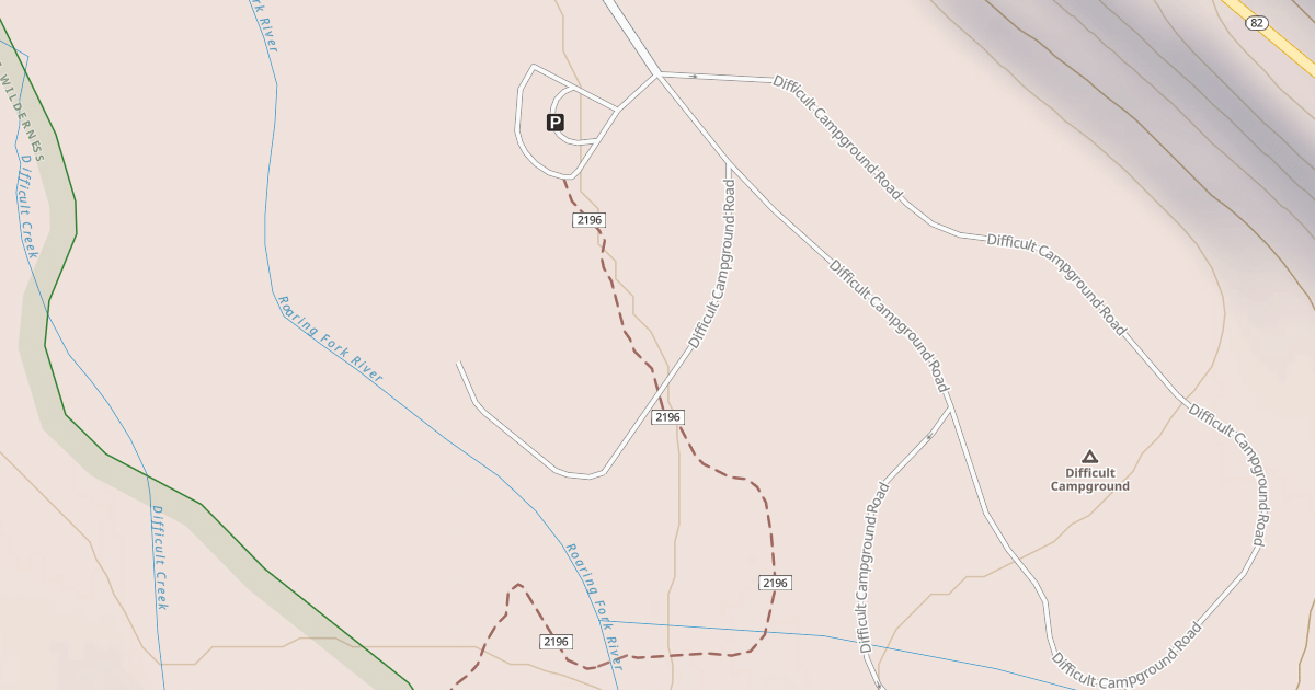 Map preview of DIFFICULT CAMPGROUND