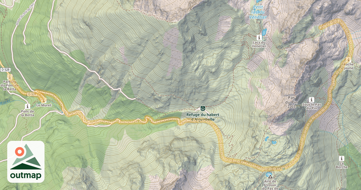Map of Col de l'Aigleton — Prabert