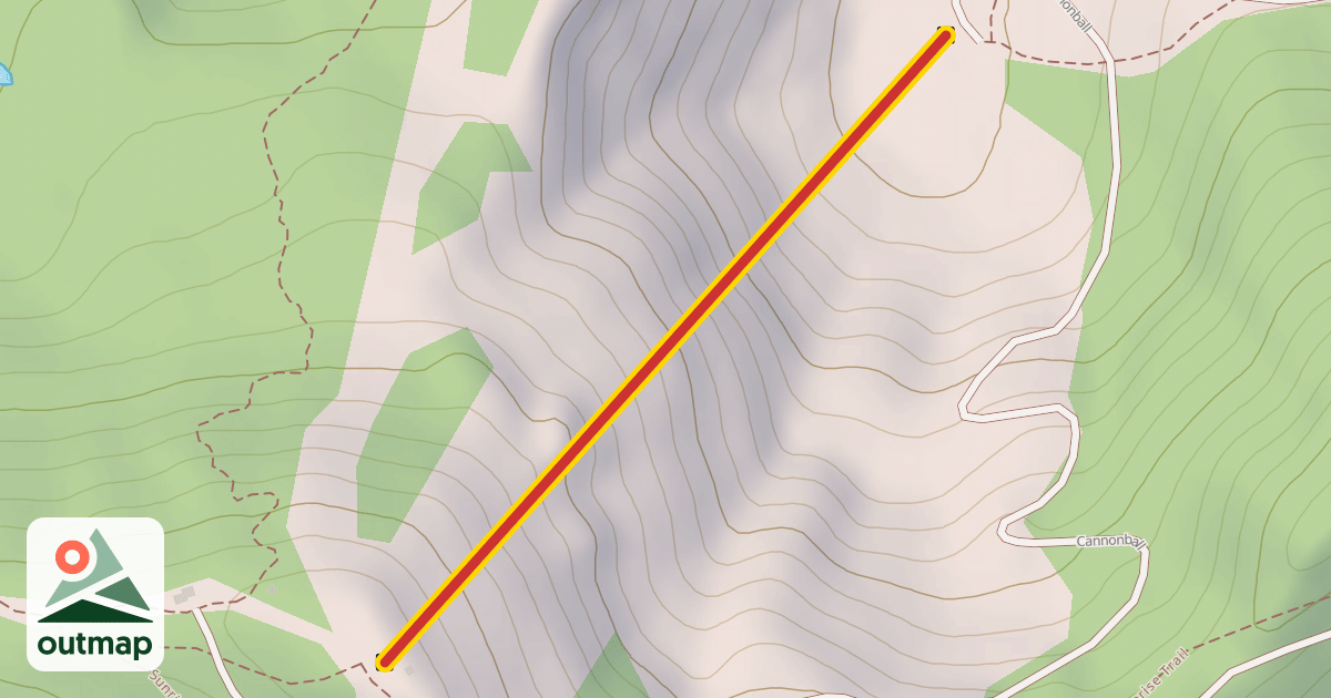 Map of Upper Bowl Chair Lift