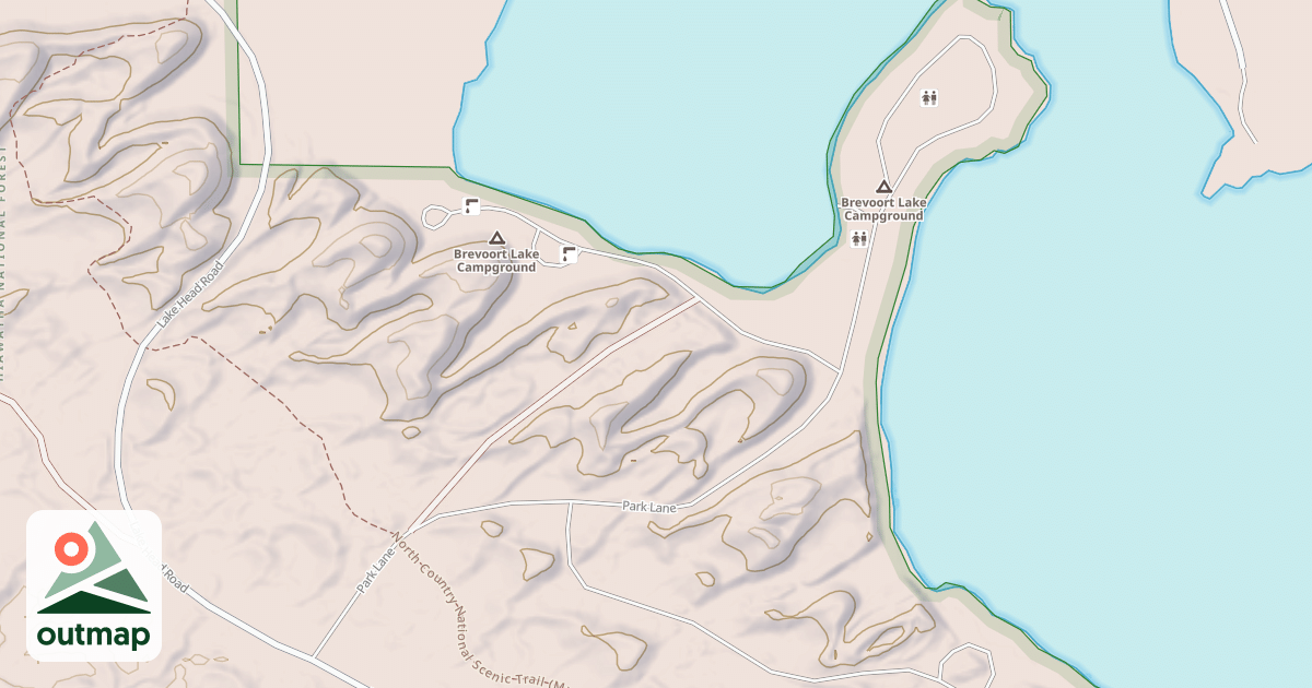 Map of BREVOORT LAKE CAMPGROUND