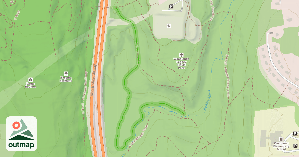 Map of B Parkway Trail