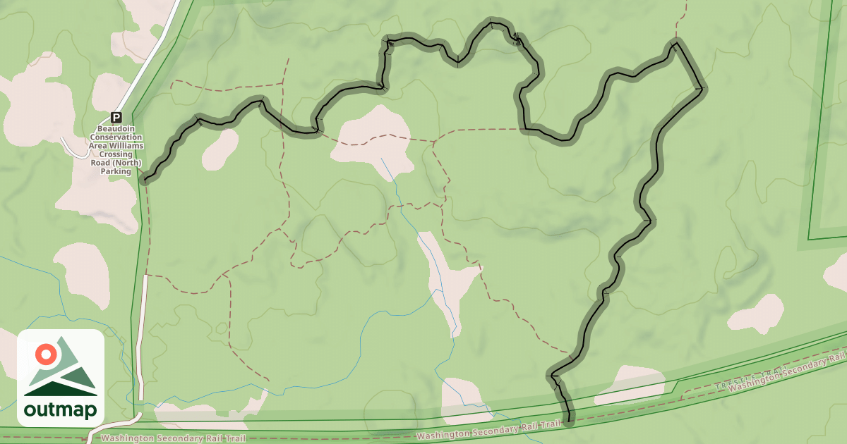 Map of Yellow Trail Beaudoin Conservation Area