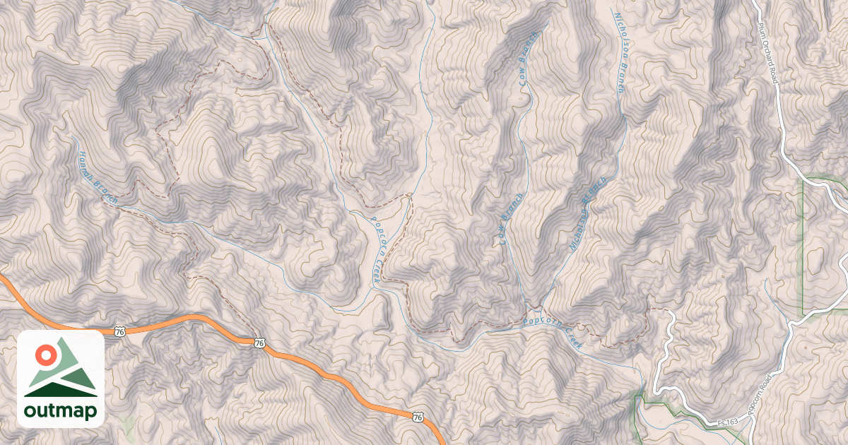 Map of POPCORN CREEK