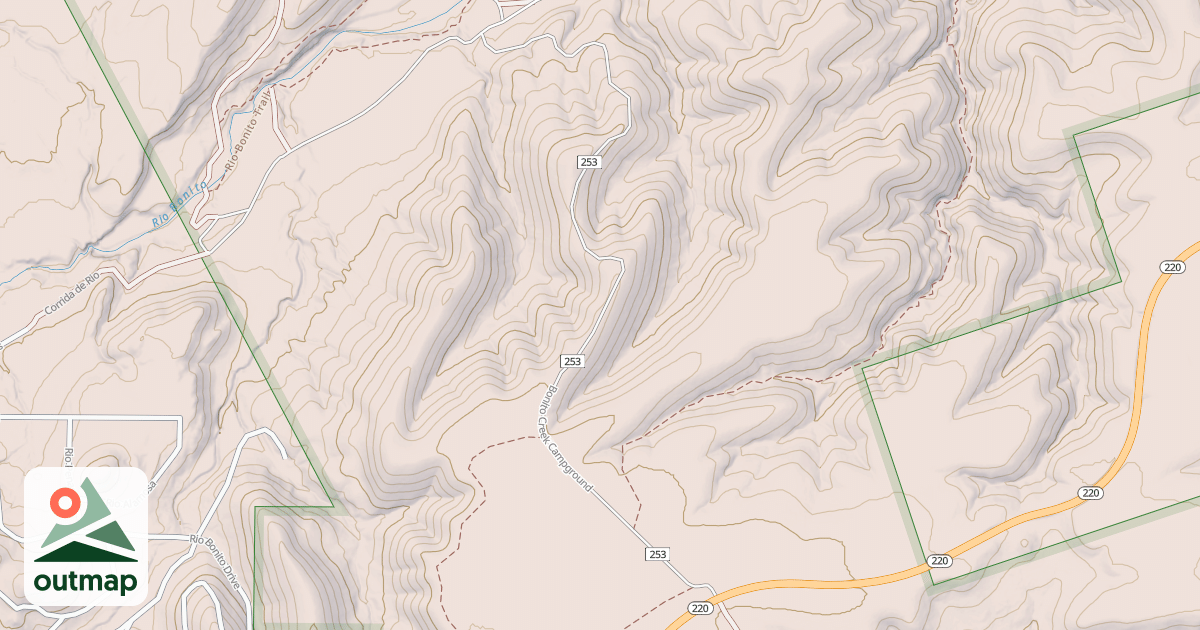 Map of Ru 253: Bonito Creek Campground