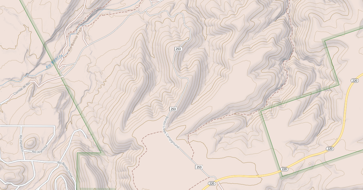 Map preview of Ru 253: Bonito Creek Campground