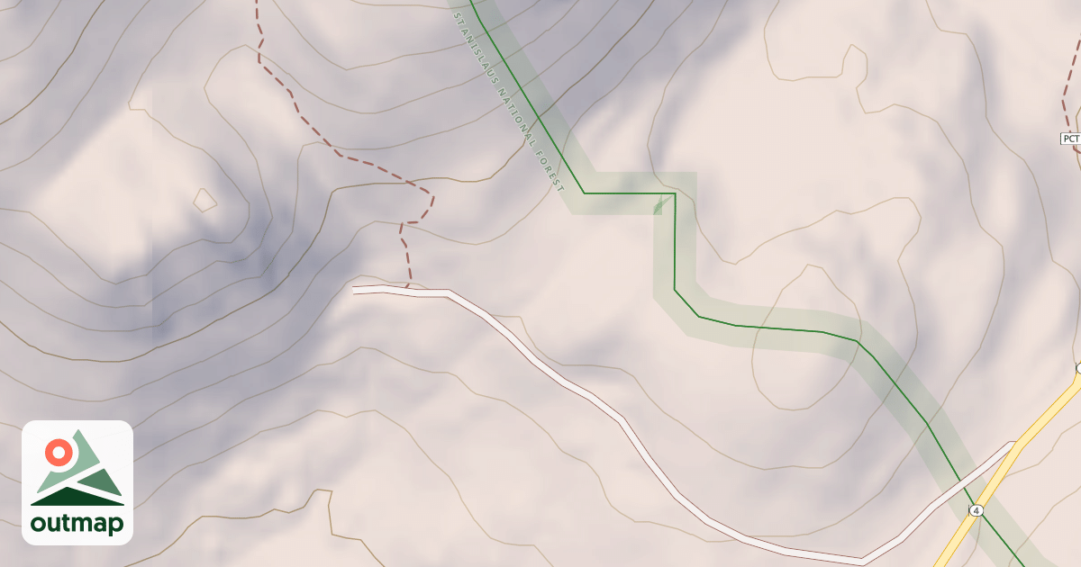 Map of EBBITS PASS OHV 4X4