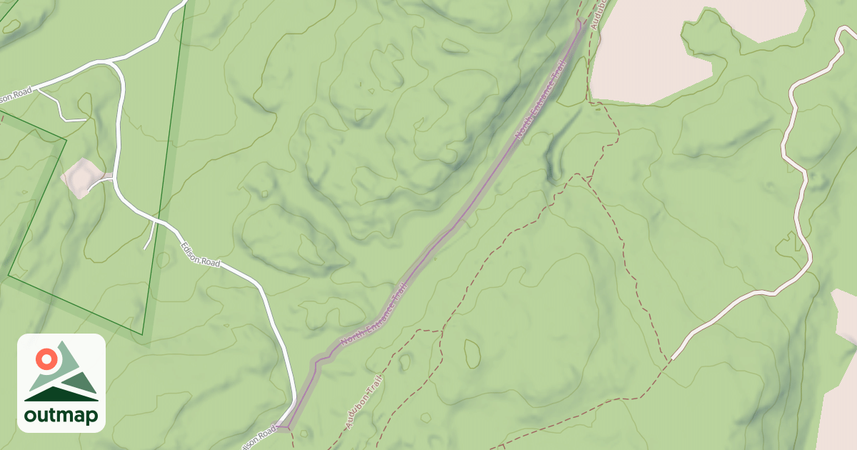 Map of North Entrance Trail