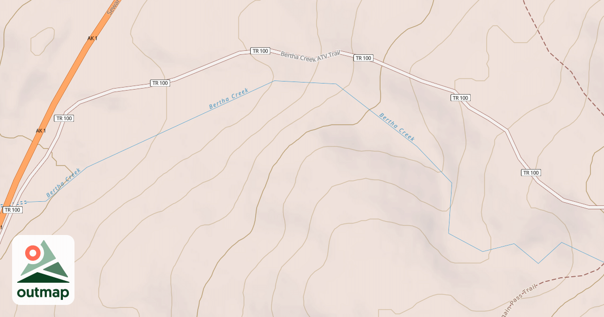 Map of Bertha Creek Atv Trail