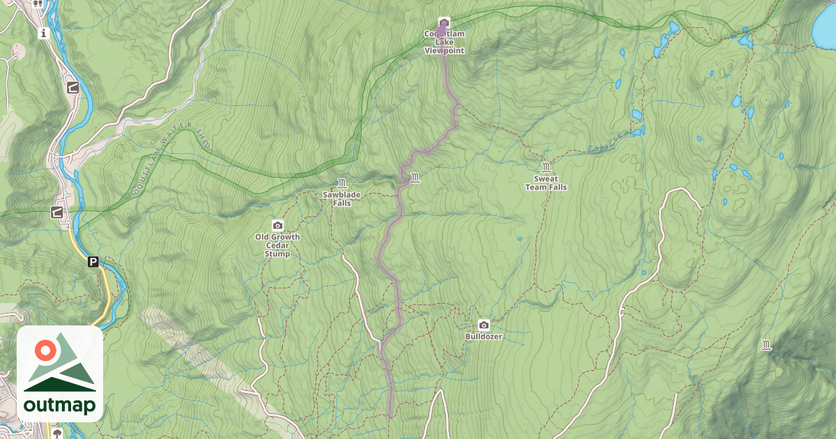 Map of Coquitlam Lake View Trail