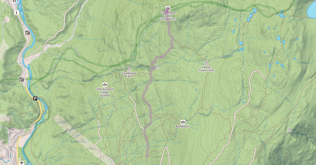 Map preview of Coquitlam Lake View Trail