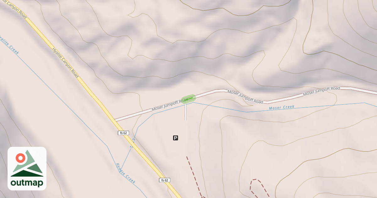 Map of Moser Jumpoff Road