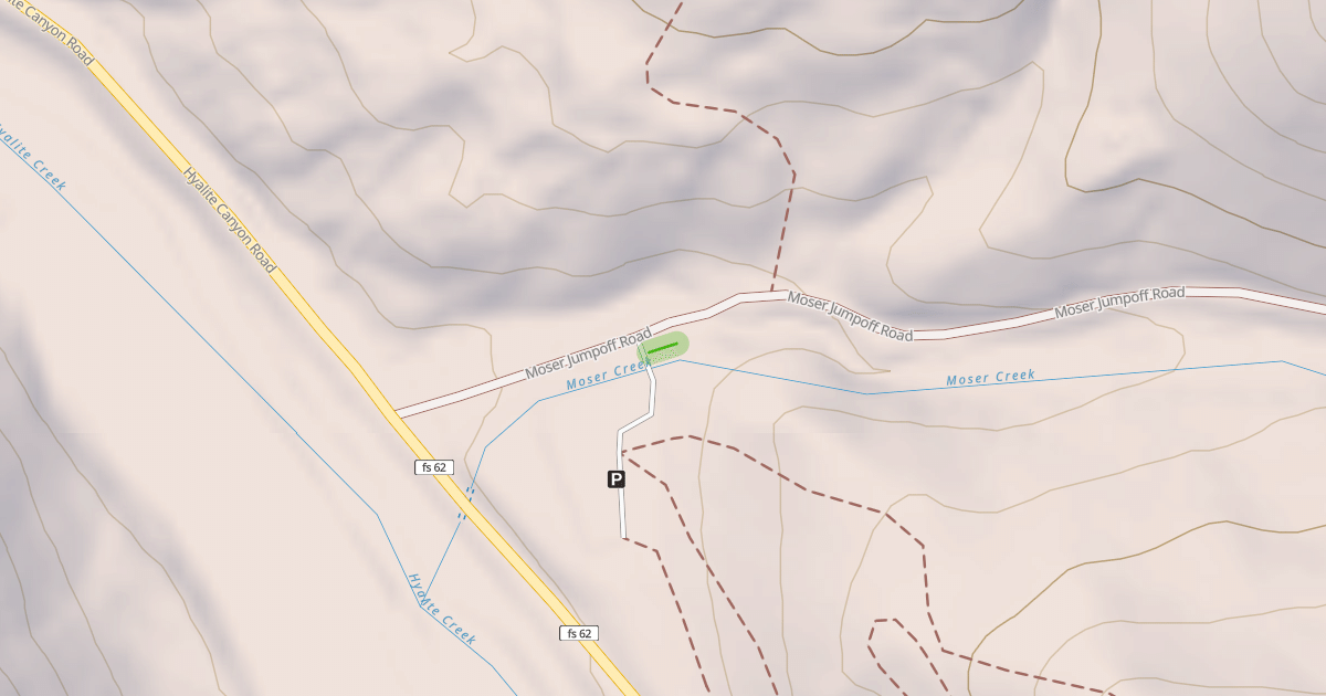 Map preview of Moser Jumpoff Road