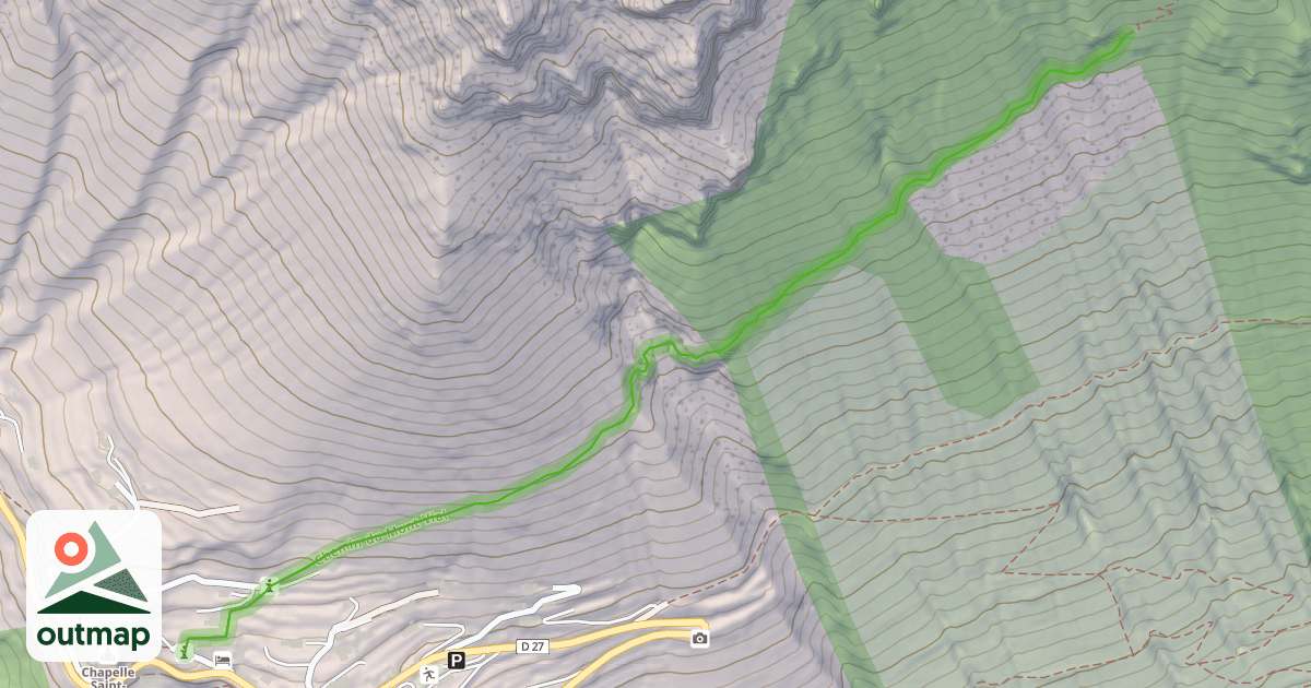 Map of Chemin du Mont Vial