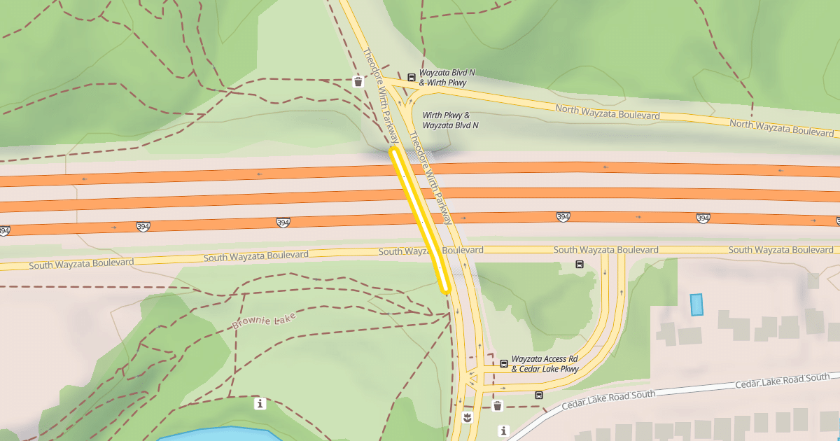 Map preview of Wirth Parkway Bike Path