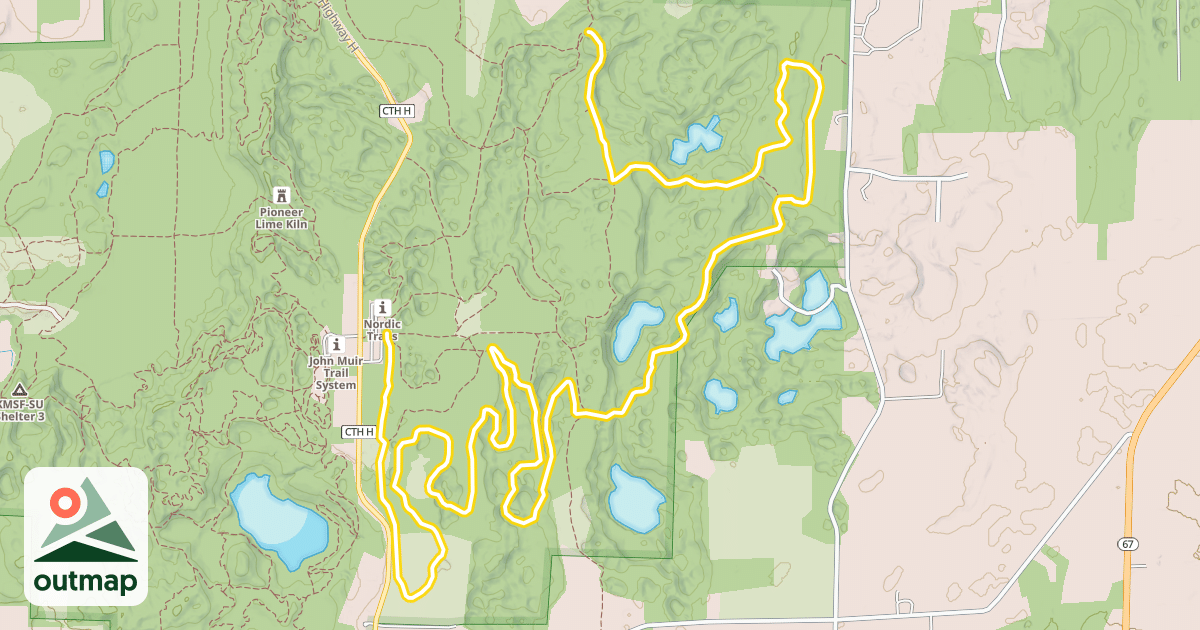 Map of Blue Trail
