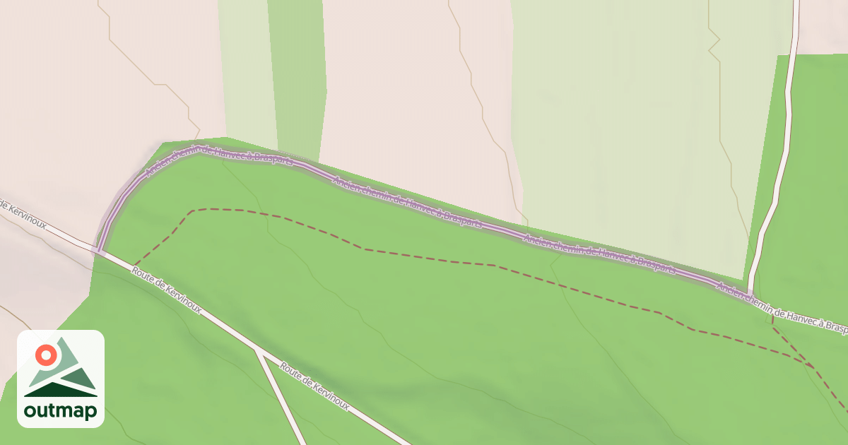 Map of Ancien chemin de Hanvec à Brasparts