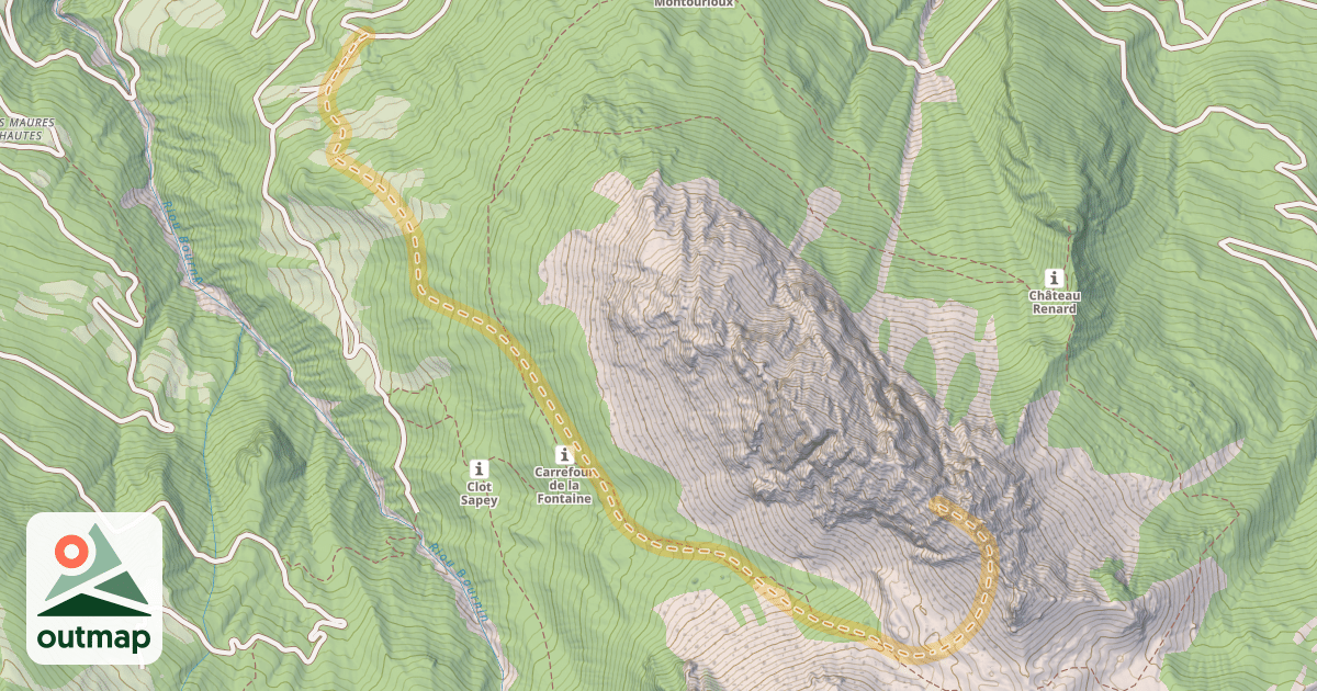 Map of Séolane des Besses — Les Charbonnières