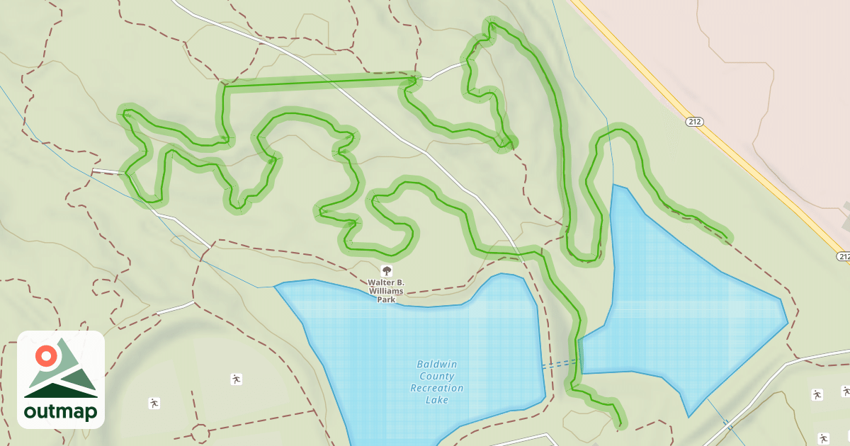 Map of Walter B. Williams Park MTB