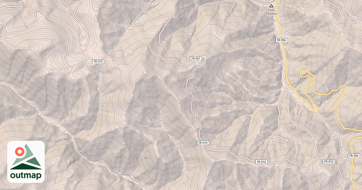 Map of COUCH SUMMIT-DEER PARK