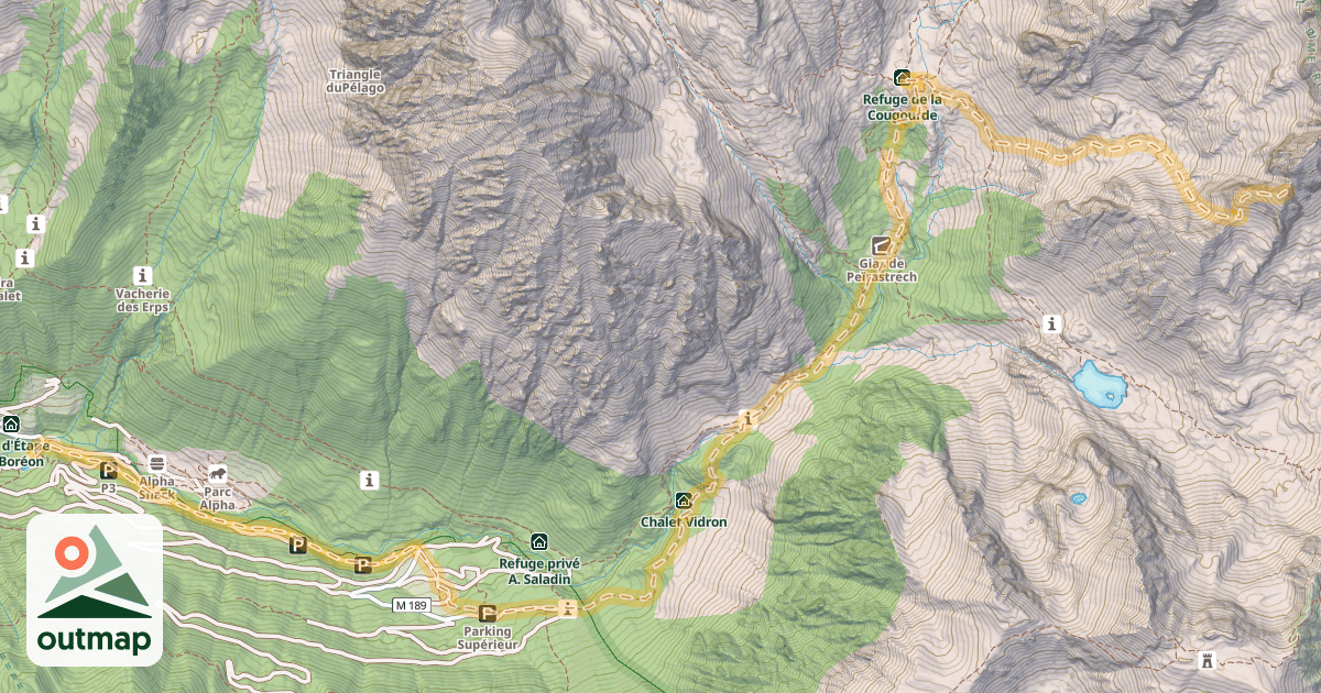 Map of Cime de Trecolpas — Le Boréon