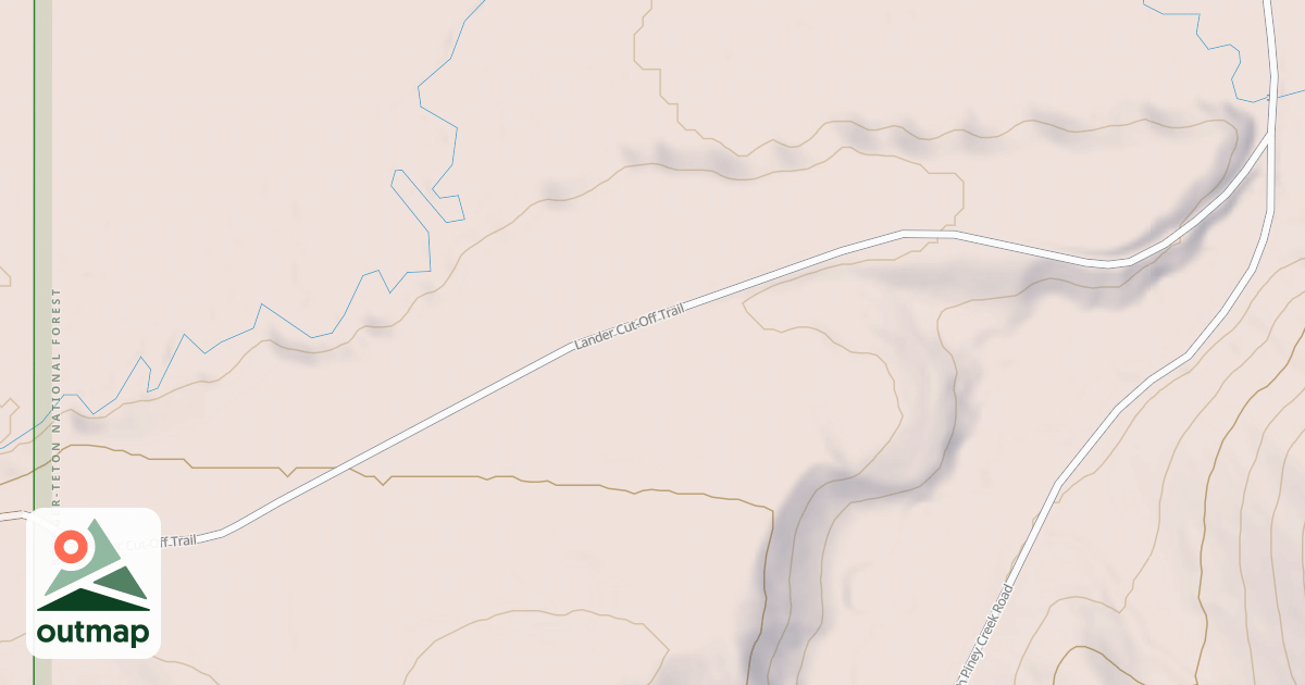 Map of LANDER CUT OFF TRAIL