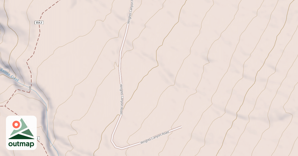 Map of WRIGHTS CANYON
