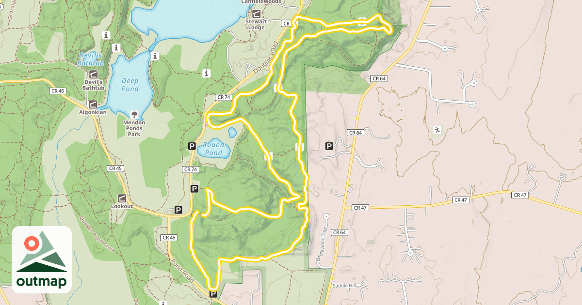 Map of East Esker Trail