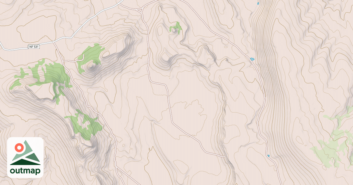 Map of BLACK RIDGE SPUR B