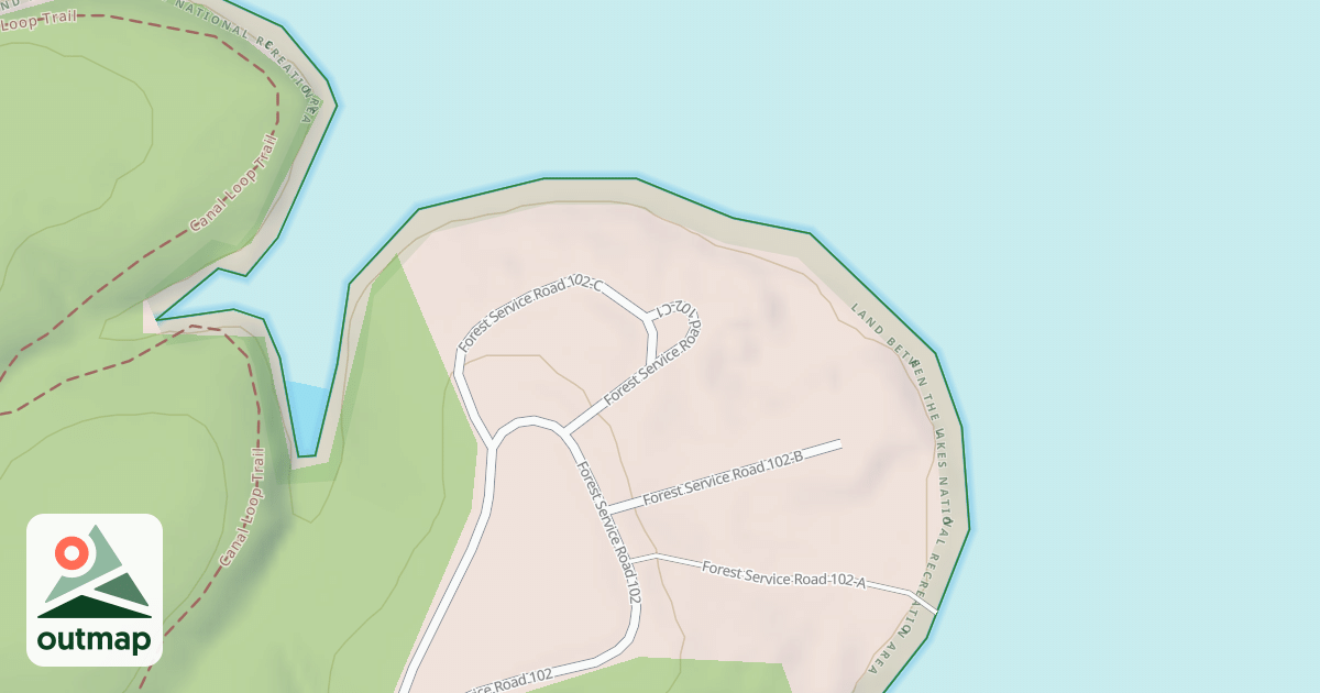 Map of N.B. CAMPSITE 4 ACCESS