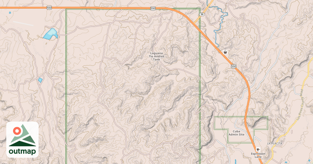 Map of CUBA MESA