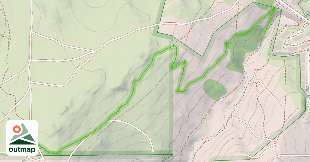 Map of Upper Evans Trail