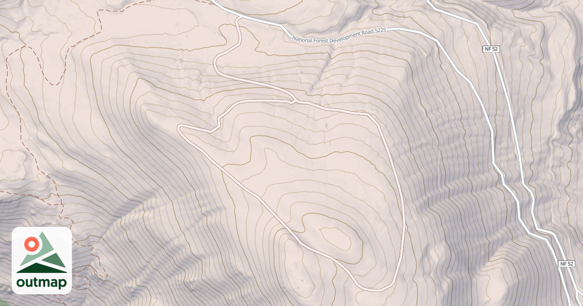 Map of FLAG MOUNTAIN LOUP