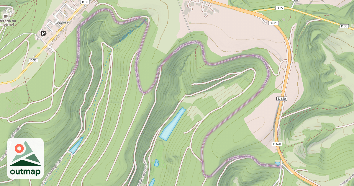 Map of Route Forestière de Pannewitz