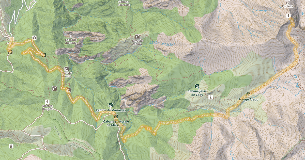 Map preview of Pic du Canigou — Coll de Jou