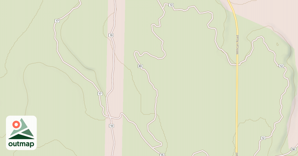 Map of Millican Plateau Tr 83