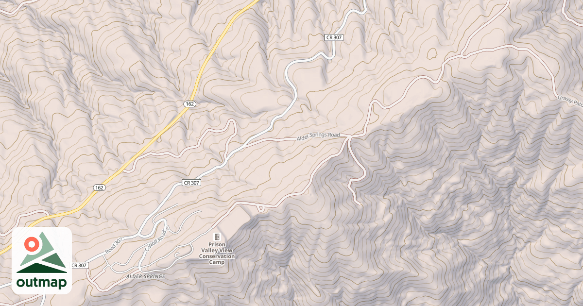 Map of ALDER SPRINGS W.C.