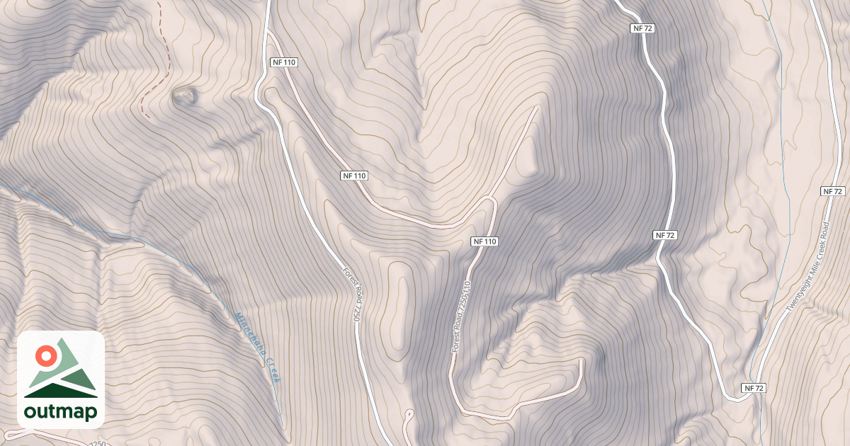 Map of DALLES RIDGE SPUR