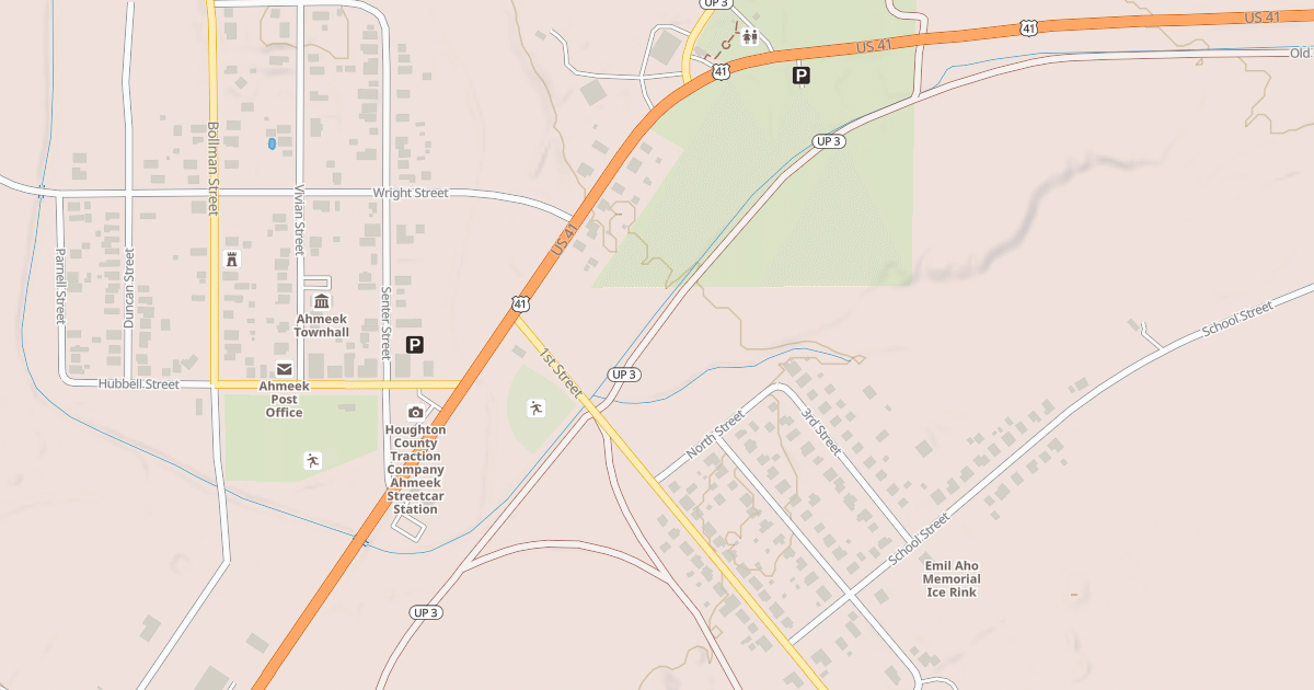 Map preview of Keweenaw State Trail